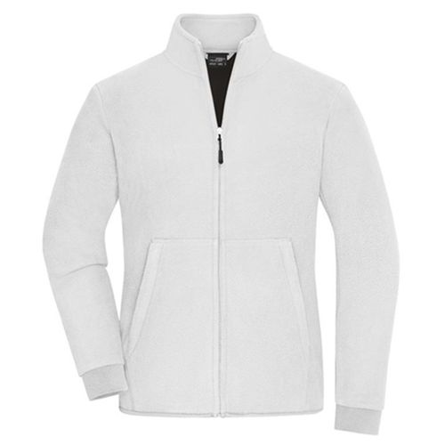 Veste Polaire Zippée - Femme - Jn1321 - Blanc Et Gris