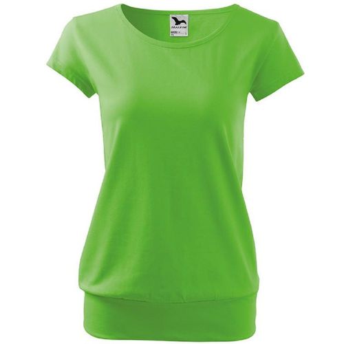T-Shirt Style Silhouette Fluide - Femme - Mf120 - Vert Pomme