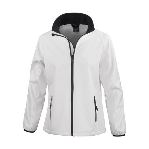 Veste Softshell - Femme - R231f - Blanc Et Noir