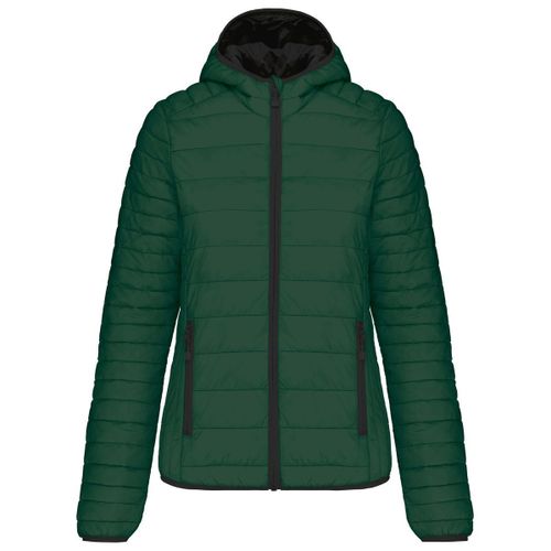 Doudoune Légère À Capuche - Femme - K6111 - Vert Forêt
