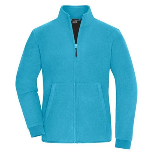 Veste Polaire Zippée - Femme - Jn1321 - Bleu Turquoise Et Gris Foncé