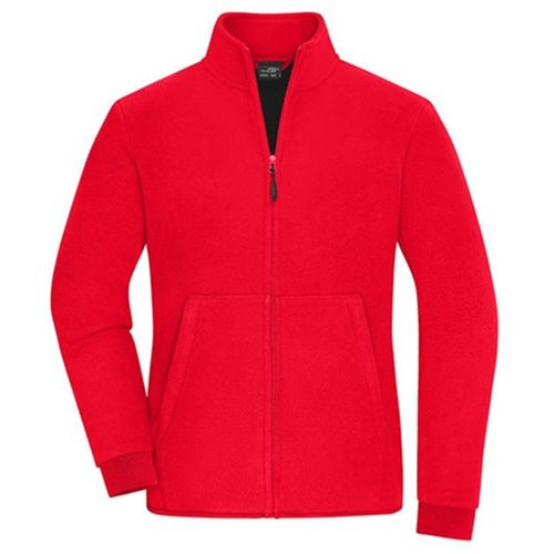 Veste Polaire Zippée - Femme - Jn1321 - Rouge Et Noir