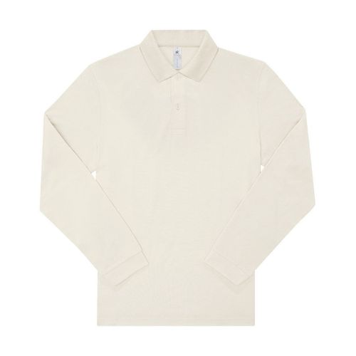 Polo Manches Longues- Homme - Pu425 - Blanc Cassé