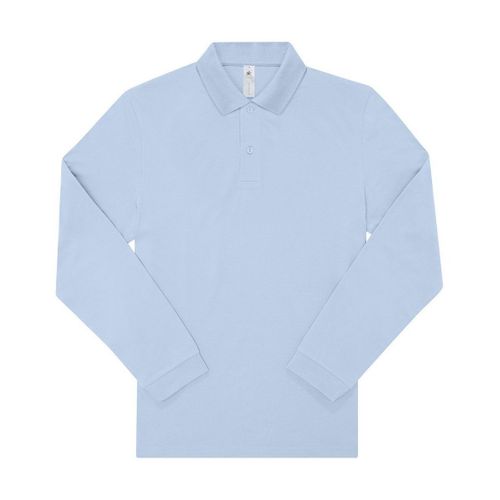 Polo Manches Longues- Homme - Pu425 - Bleu Blush