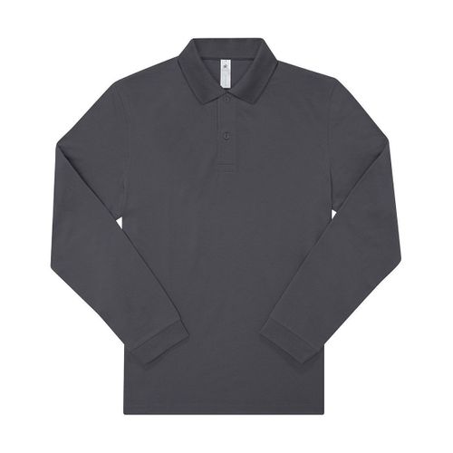 Polo Manches Longues- Homme - Pu425 - Gris Foncé