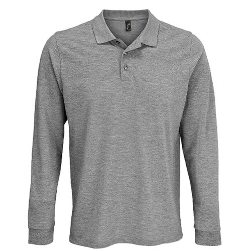 Polo Manches Longues - Homme - 03983 - Gris Chiné