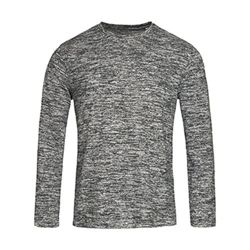 T-Shirt Manches Longues - Homme - St9080 - Gris Foncé Mélange