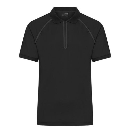 Polo Technique Zippé - Homme - Jn1308 - Noir