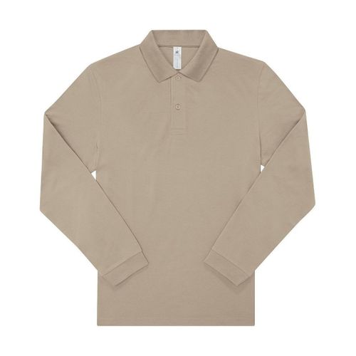 Polo Manches Longues- Homme - Pu425 - Beige Mastic