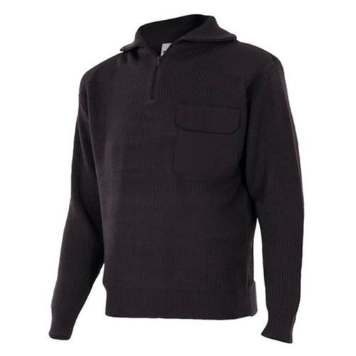 Pull Col Montant Zippé - Homme - Vl101 - Noir