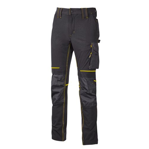 Pantalon Atom - Femme - Uppe145l - Noir Carbon Et Jaune