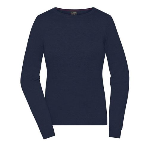 Pull Classique Col Rond - Femme - Jn1313 - Bleu Marine
