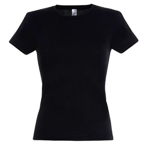 T-Shirt Manches Courtes Col Rond - Femme - 11386 - Noir