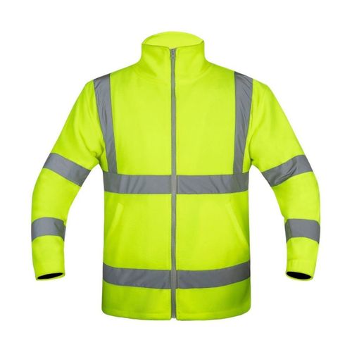 Veste Polaire De Travail Haute Visibilité - Homme - Ref Kxfj - Jaune Fluo