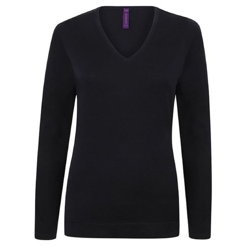 Pull Col V - Femme - Tailles Du Xxs Au 4xl - Hb721 - Bleu Marine
