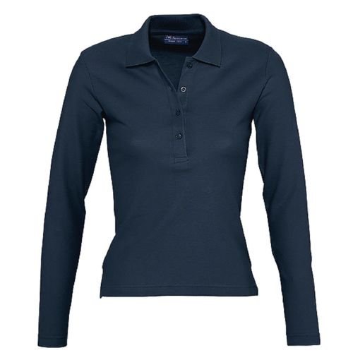 Polo Manches Longues - Femme - 11317 - Bleu Denim