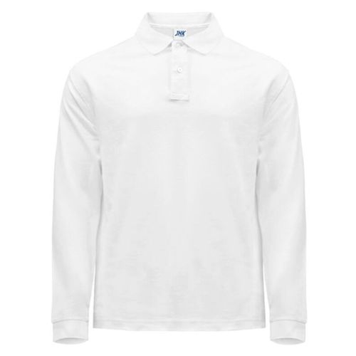 Polo Manches Longues - Homme - Jk215 - Blanc