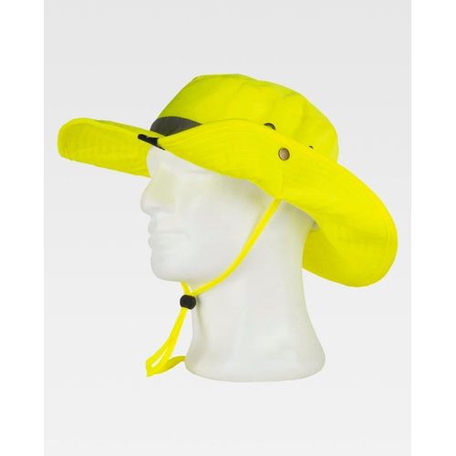 Chapeau Randonnée Haute Visibilité Safari Jaune Fluo - Wfa930
