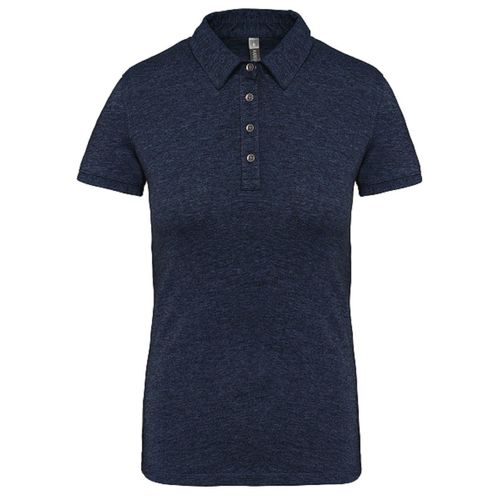 Polo Jersey Manches Courtes - Femme - K263 - Bleu Marine Heather