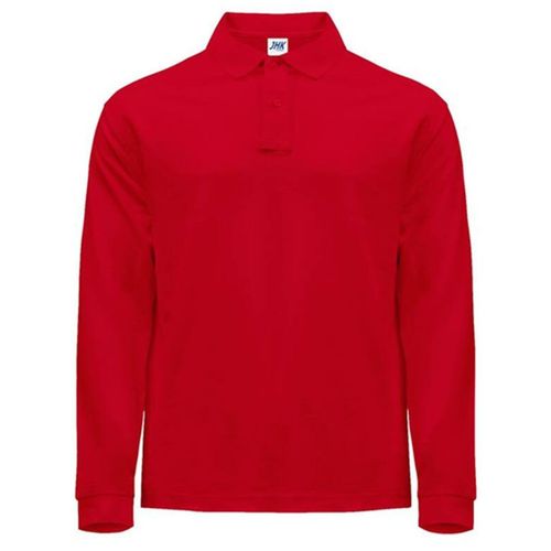 Polo Manches Longues - Homme - Jk215 - Rouge