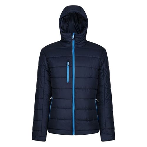 Doudoune À Capuche - Homme - Tra241 - Bleu Marine Et Bleu Clair
