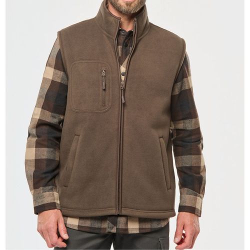 Ensemble Gilet Polaire Intérieur Sherpa Et Surchemise À Carreaux - Homme - Marron