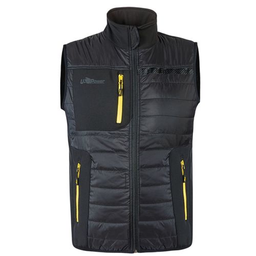 Bodywarmer De Travail - Homme - Upfu278 - Noir Et Jaune