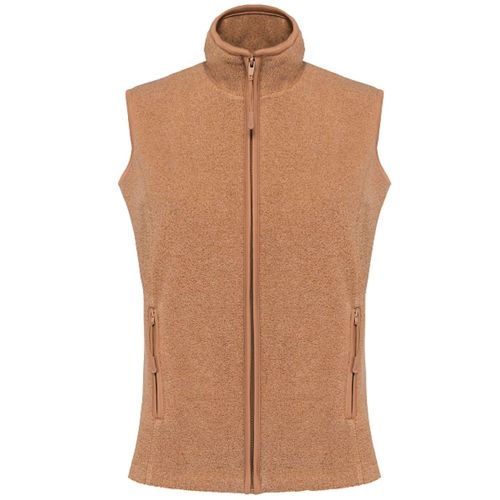 Gilet Sans Manches Micro Polaire Femme - K906 - Beige Camel Chiné Heather