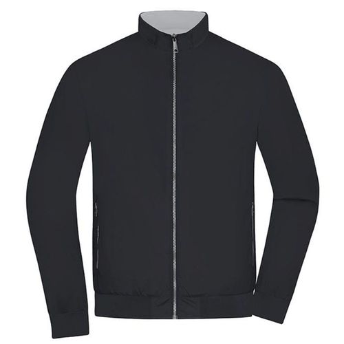Veste Légère Réversible - Homme - Jn1336 - Noir Et Gris Argent