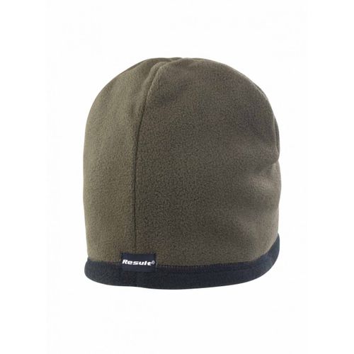 Bonnet Micro Polaire Réversible - Rc142x - Vert Olive Et Noir