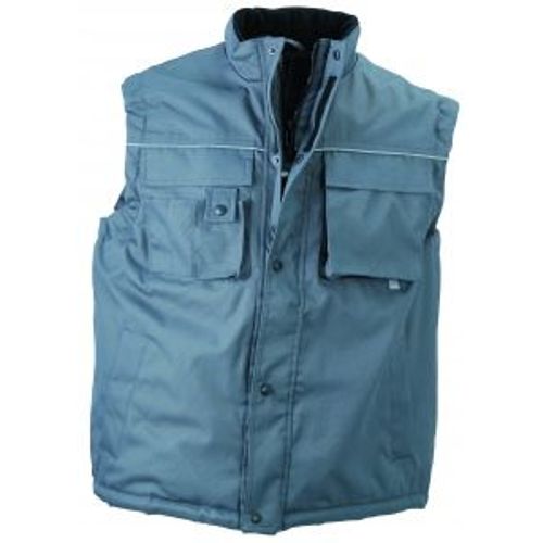 Gilet De Travail Rembourré Coupe-Vent Anti-Tâches - Jn813 - Gris Carbone