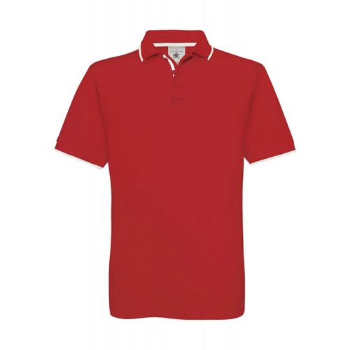 Polo Manches Courtes Inserts Contrastés - Homme - Pu413 - Rouge