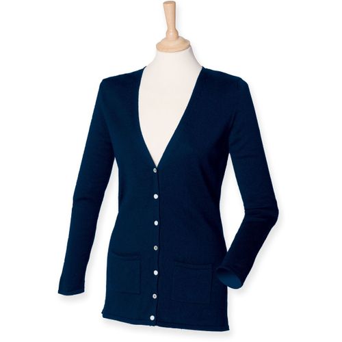 Gilet Boutonné Cardigan - Femme - H723 - Bleu Marine