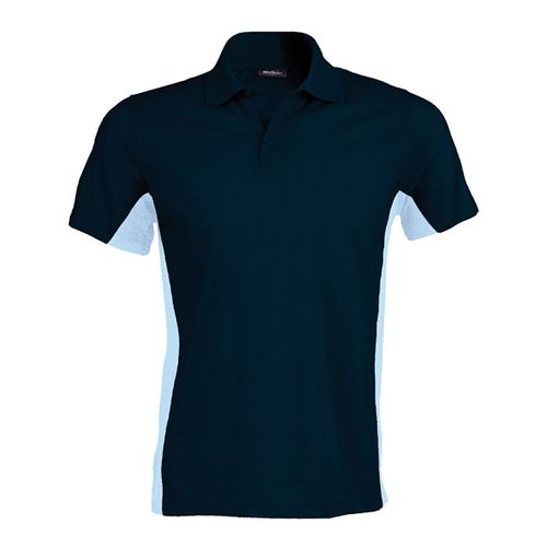 Polo Bicolore Homme - K232 - Bleu Marine - Ciel - Manches Courtes