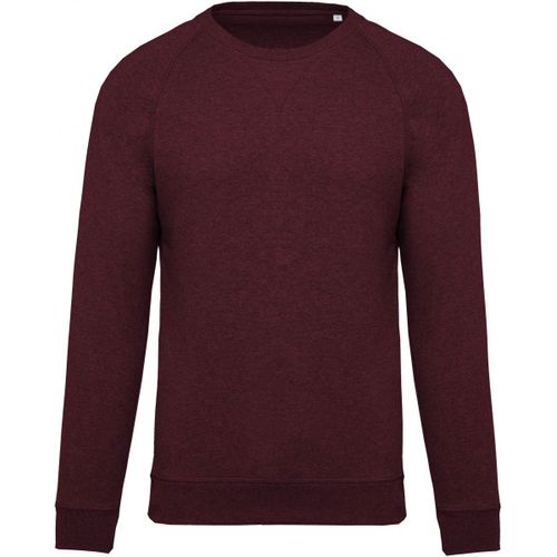 Sweat Shirt Coton Bio - Homme - K480 - Rouge Vin Chiné