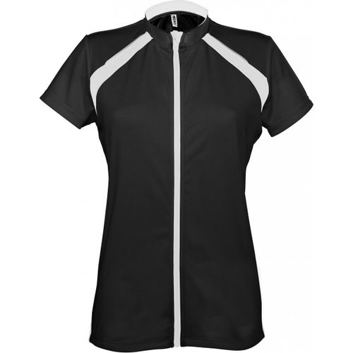 +++ Fds 23/07/24 +++ Maillot Cycliste Zippé Femme - Pa448 - Noir - Manches Courtes