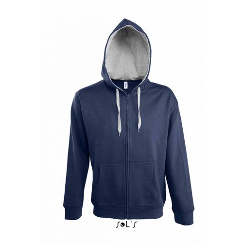Veste Doublée Zippée À Capuche - Homme- 46900 - Bleu Marine