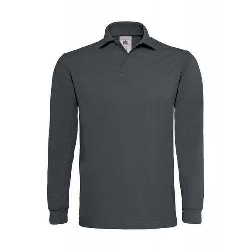 Polo Lourd Homme Manches Longues - Pu423 - Gris Foncé