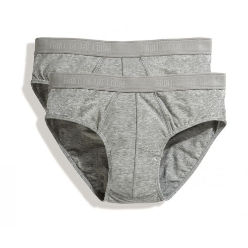 Lot 2 Slips Homme - Coton - Gris - Duo Pack 67-018-7