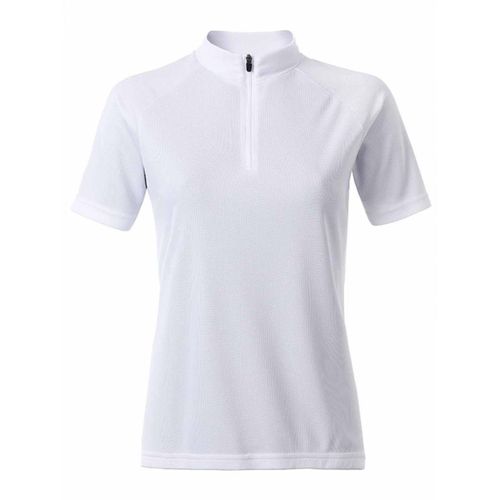 Maillot Cycliste Zippé - Femme - Jn511 - Blanc