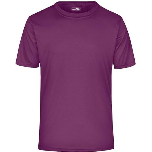 T-Shirt Respirant Jn358 - Violet Pourpre - Col Rond - Homme
