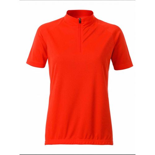Maillot Cycliste Zippé - Femme - Jn511 - Orange Vif