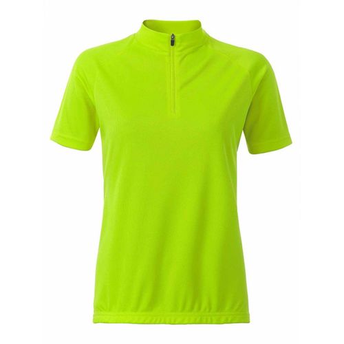 Maillot Cycliste Zippé - Femme - Jn511 - Jaune Vif