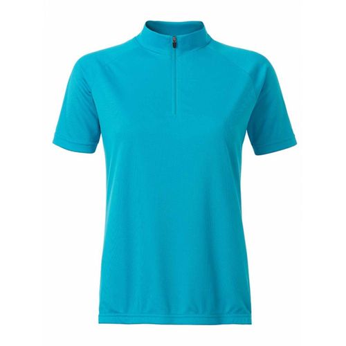 Maillot Cycliste Zippé - Femme - Jn511 - Bleu Turquoise