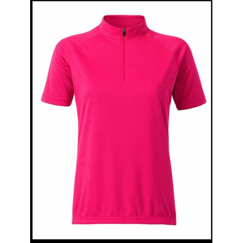 Maillot Cycliste Zippé - Femme - Jn511 - Rose Vif