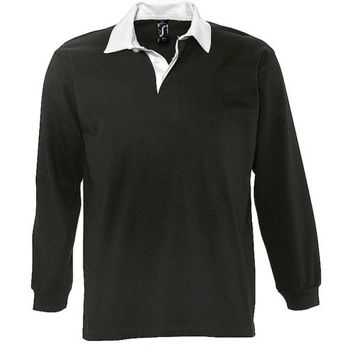 Polo Rugby Manches Longues Homme - 11313 - Noir