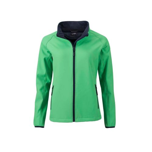 Veste Softshell Coupe-Vent Déperlante Femme Jn1129 - Vert