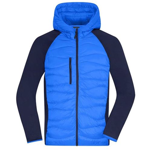 Doudoune Hybride Homme - Jn1330 - Bleu Et Noir