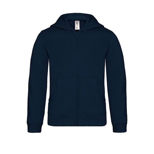 Gilet Sweat Enfant Zippé À Capuche - Wk682 - Bleu Marine