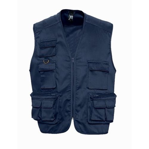 Gilet Reporter Multipoches Sans Manches - 43630 - Bleu Marine